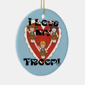 Brownie I Love My Troop Heart Keramisch Ornament (Rechts)
