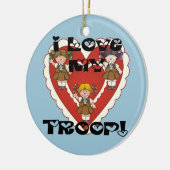 Brownie I Love My Troop Heart Keramisch Ornament (Links)