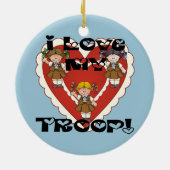 Brownie I Love My Troop Heart Keramisch Ornament (Achterkant)