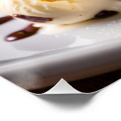 Brownie met ijs op de top perfect poster (Hoek)