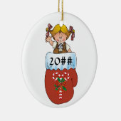 Brownie Mitten Blonde Keramisch Ornament (Rechts)