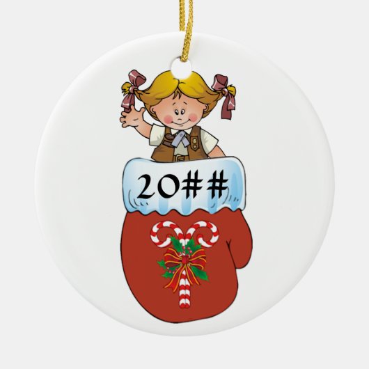 Brownie Mitten Blonde Keramisch Ornament (Voorkant)