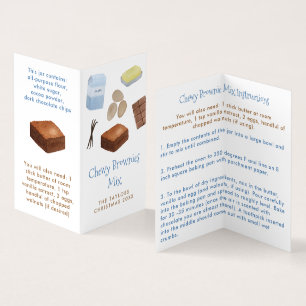 Brownie Mix Homemade DIY-kerstcadeaulabel Visitekaartje