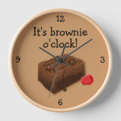 "Brownie O'Clock"-taart met thema's voor de voedse (Voorkant)