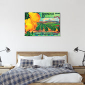 Brownie Pear Crate LabelCashmere, WA Canvas Afdruk (Insitu (Slaapkamer))