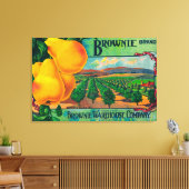 Brownie Pear Crate LabelCashmere, WA Canvas Afdruk (Insitu (Woonkamer))