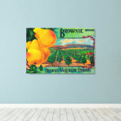 Brownie Pear Crate LabelCashmere, WA Canvas Afdruk (Insitu (Houten vloer))