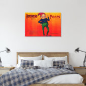 Brownie Pear-label Canvas Afdruk (Insitu (Slaapkamer))
