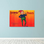 Brownie Pear-label Canvas Afdruk (Insitu (Houten vloer))