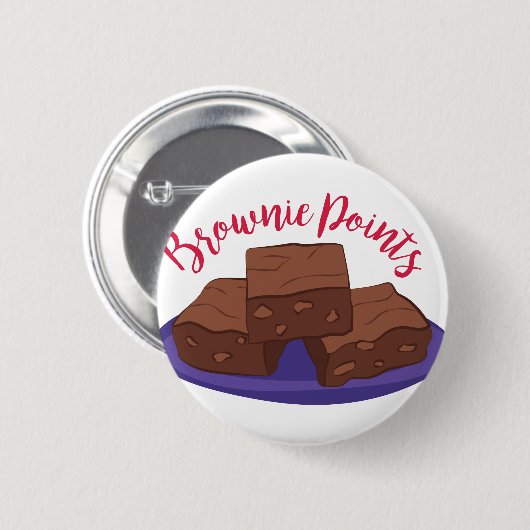 Brownie Points Ronde Button 5,7 Cm (Voorkant /achterkant)