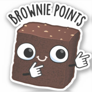 Brownie Punten Grappige Snack Grap  Sticker