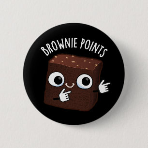 Brownie Punten Grappige Snack Grapjas Donkere BG Ronde Button 5,7 Cm