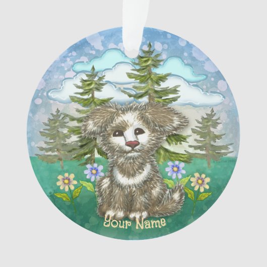 Brownie Puppy Hond Ornament (voorkant)