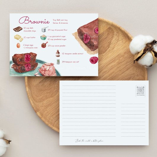 Brownie Recipe Briefkaart
