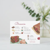 Brownie Recipe Briefkaart (Staand voorkant)