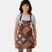 Brownie Retro Kleurrijk Gepersonaliseerd Patroon Schort (Insitu)