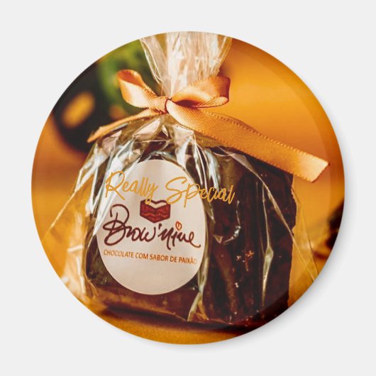 Brownie ronde magneet (Voorkant)