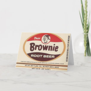 Brownie Root Beer Label wenskaart Kaart