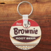 brownie root label vergrote sleutelhanger (Voorkant)