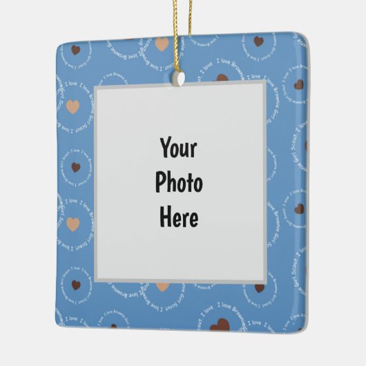Brownie Scout kerstversiering Keramisch Ornament (Links)