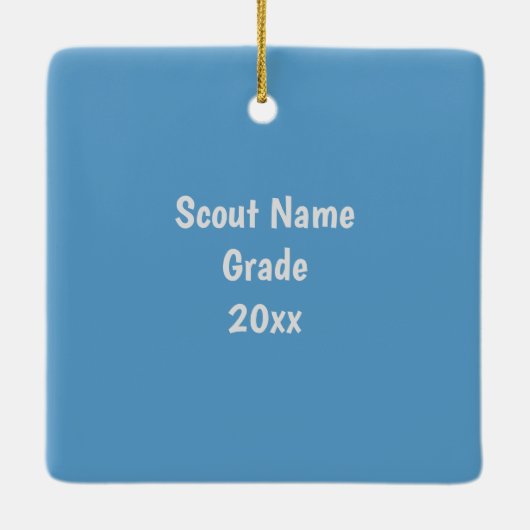 Brownie Scout kerstversiering Keramisch Ornament (Achterkant)