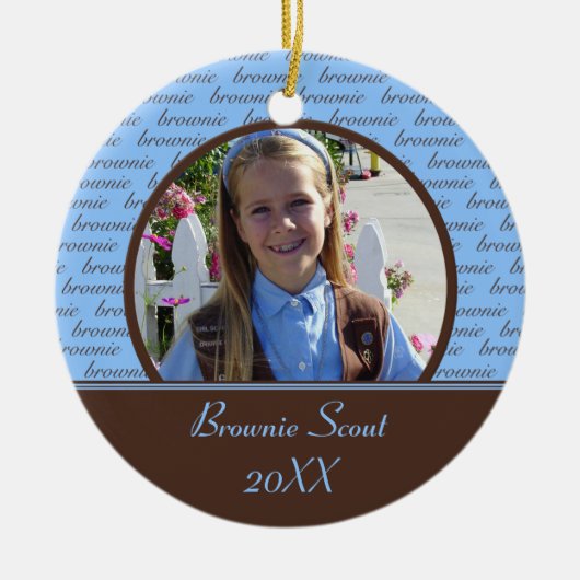 Brownie Scout Photo Ornament (Voorkant)