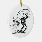 Brownie Spilling Flour Keramisch Ornament (Rechts)