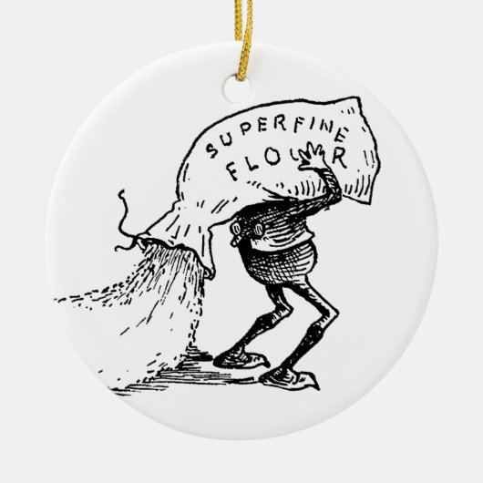 Brownie Spilling Flour Keramisch Ornament (Voorkant)