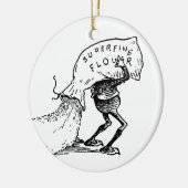 Brownie Spilling Flour Keramisch Ornament (Links)