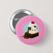 Brownie Sundae Ronde Button 5,7 Cm (Voorkant /achterkant)