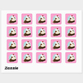 Brownie Sundae Vierkante Sticker (Vel)