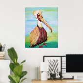 Brownie the Pelican Poster (Thuiskantoor)
