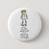 Brownie wint de Kroon Ronde Button 5,7 Cm (Voorkant)