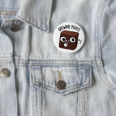 Browniepunten Funny Snack Grappige Pun Ronde Button 5,7 Cm (In situ)