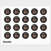 Browniepunten Funny Snack Grappige tekst Donkere a Ronde Sticker (Vel)