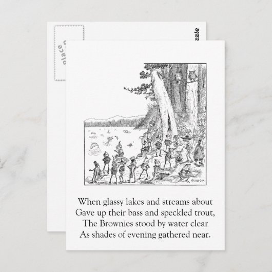 Brownies bij het meer briefkaart (Voorkant / Achterkant)