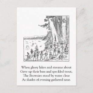 Brownies bij het meer briefkaart