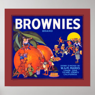 Brownies Brand California Sinaasappels Poster