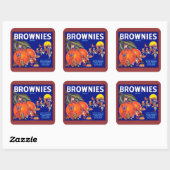 Brownies Brand California Sinaasappels Vierkante Sticker (Vel)