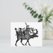 Brownies die Reindeer gebruiken Briefkaart (Staand voorkant)