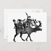 Brownies die Reindeer gebruiken Briefkaart (Voorkant / Achterkant)