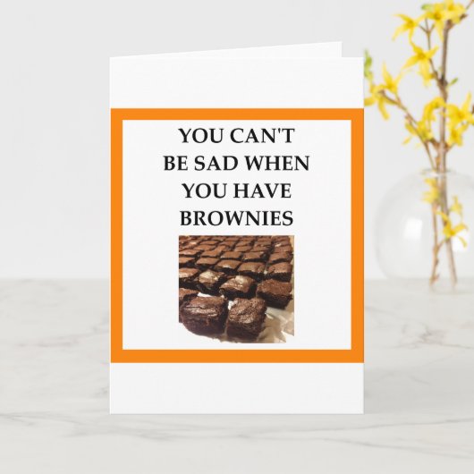 BROWNIES KAART (Gele Bloem)