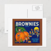 Brownies merk Citrus Crate Label Briefkaart (Voorkant / Achterkant)