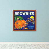 Brownies merk Citrus Crate Label Canvas Afdruk (Insitu (Houten vloer))
