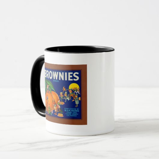 Brownies merk Citrus Crate Label Mok (Voorkant links)