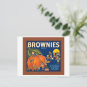 Brownies Merk  Fruitkratenlabel Briefkaart (Staand voorkant)