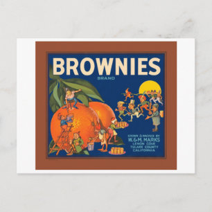 Brownies Merk Fruitkratenlabel Briefkaart