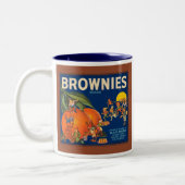 Brownies Merk  Fruitkratenlabel Tweekleurige Koffiemok (Links)