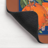 Brownies Merk Sinaasappel Krat Label Mousepad Muismat (Hoek)