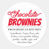 Brownies Op Maat Thuisgemaakt label CK009brrd (Voorkant)